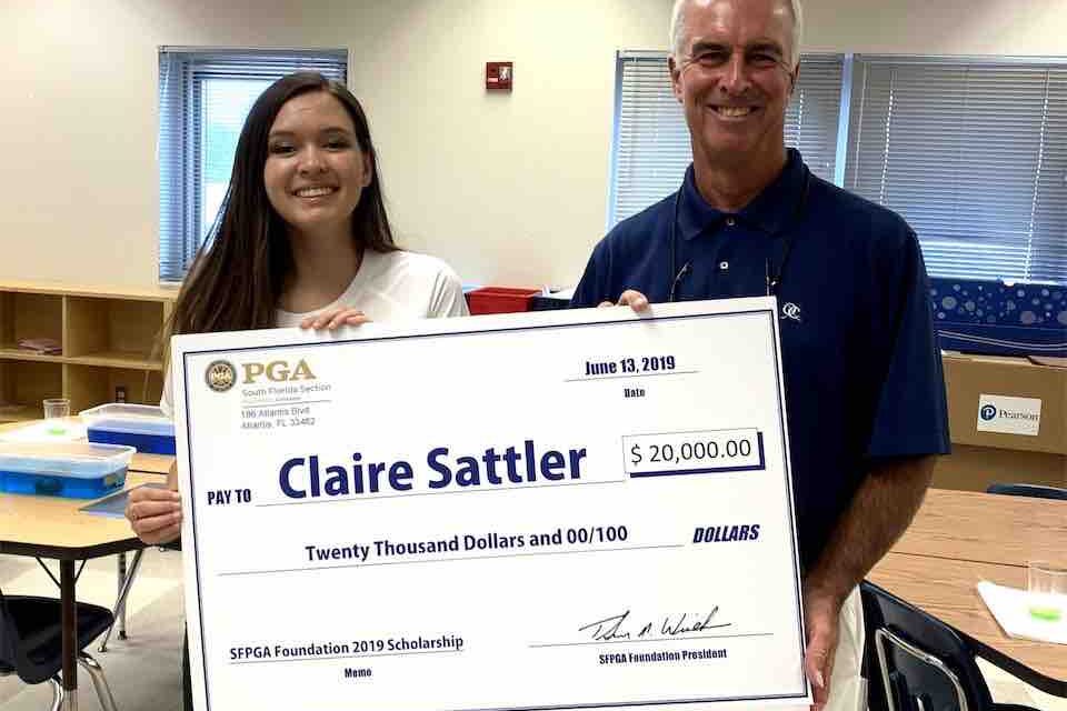 Claire Sattler Awarded the South Florida PGA Foundation Scholarship