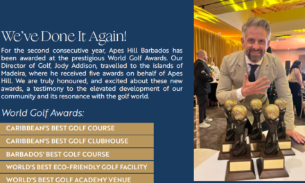 Apes Hill Barbados Celebrates Five-Star Showing at World Golf Awards